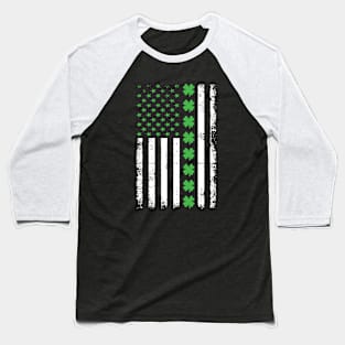 St. Patrick's Day American Flag Baseball T-Shirt